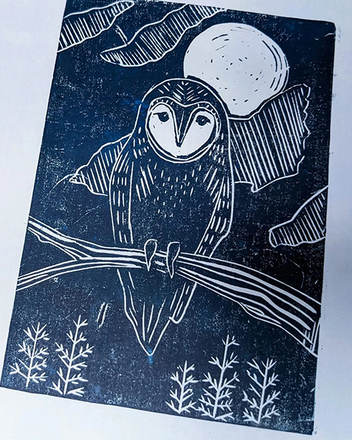 A Taste of Art Linocut Printed Cards