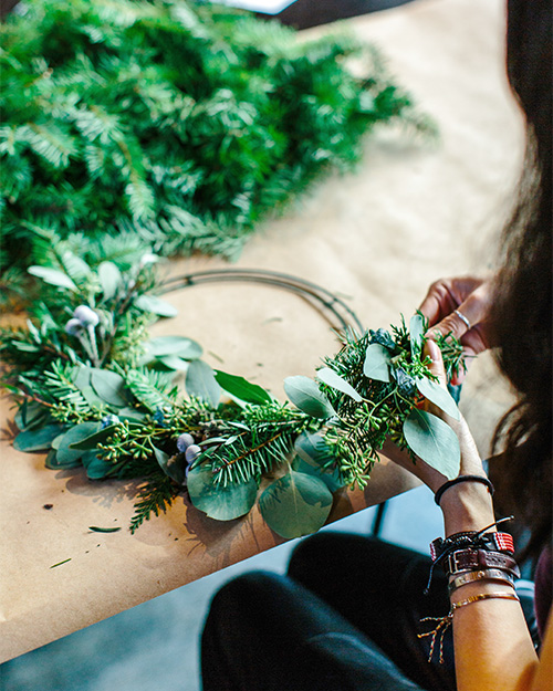 Festive Ribbon Wreath Workshop